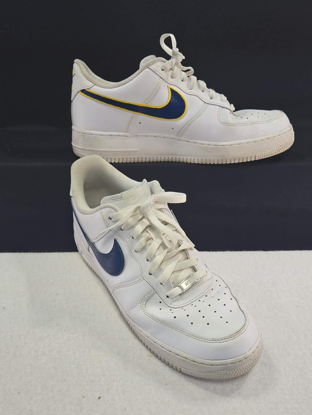 Nike Air Force 1 With Custom Drip Swoosh and Stripped Swoosh.